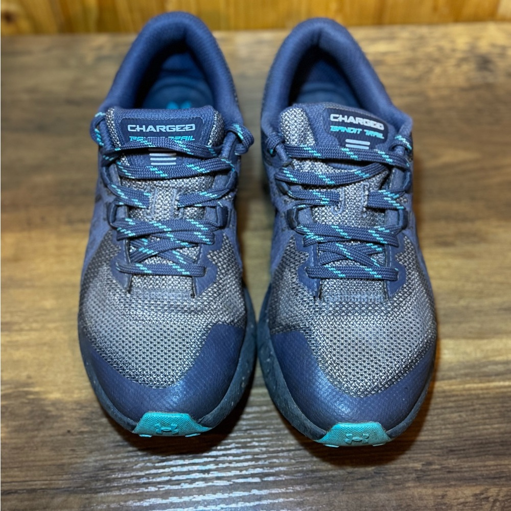 Under Armour Charged Sneakers in Gray and Teal